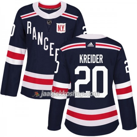 Nainen NHL New York Rangers Pelipaita Chris Kreider 20 Adidas 2017-2018 Tummansininen 2018 Winter Classic Authentic